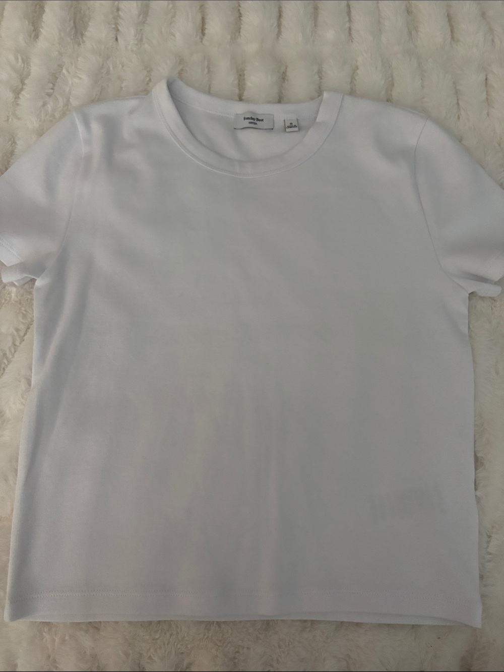 Aritzia White Crew Neck Short Sleeve Tee